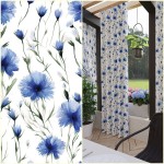 TKANINA ZASŁONOWA NA METRY KWIATY CHABRY CHABROWA ŁĄKA WODOODPORNA 160 cm