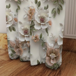 TKANINA ZASŁONOWA DEKORACYJNA NA METRY WELWET VELVET kwiaty 25161 kol.102