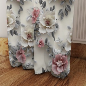 TKANINA ZASŁONOWA DEKORACYJNA NA METRY WELWET VELVET kwiaty 25161 kol.109