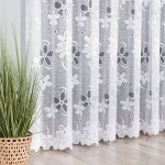 FIRANA ŻAKARDOWA ŻAKARD NA METRY DUŻE KWIATY 170 CM POLSKI PRODUCENT 049885