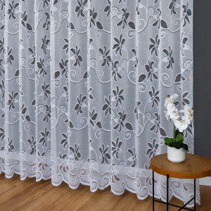 FIRANA ŻAKARDOWA ŻAKARD NA METRY DUŻE KWIATY 160 CM   44398  