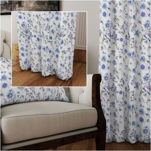 TKANINA DEKORACYJNA ZASŁONOWA ZASŁONA na METRY  KWIATY ŁĄKA 25183  150cm 