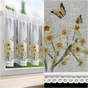 ZAZDROSTKA NA METRY KORONKA ETMINA KWIATY MOTYLKI WYS. 50 CM 