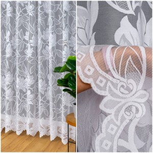 FIRANA ŻAKARDOWA ŻAKARD NA METRY DUŻ EKWIATY 160 CM 