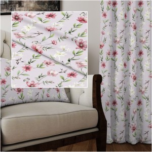 TKANINA DEKORACYJNA ZASŁONOWA OBRUSOWA NA METRY KWIATY ŁĄKA 25490/104 150 cm 