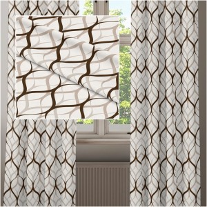 ZASŁONA NA WYMIAR MAROKO GEOMETRYCZNY NR.102  WYSOKOŚĆ DOWOLNA + OPASKI  