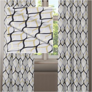 ZASŁONA NA WYMIAR MAROKO GEOMETRYCZNY NR.104  WYSOKOŚĆ DOWOLNA + OPASKI   