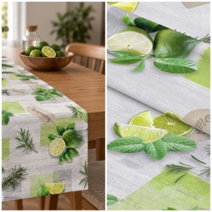 BIEŻNIK DEKORACYJNY LIMONKA GARDEN KUCHENNY  szer. od 40 do 60 x 140  