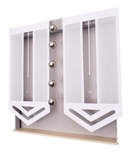 PANELE EKRAN FIRANA Z AŻUREM TRÓJKĄT + KRYSZTAŁ