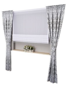 GOTOWA ZASŁONA Z TAŚMĄ ZYGZAK DWA KOLORY 140 X 250 promocja KOPMLET 2 SZT 